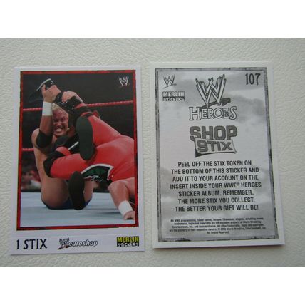 Topps - Merlin 2008 WWE Heroes Wresting Stickers 1-216 & P1-P15 Variants (EB2)