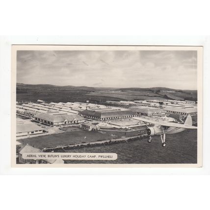 Aerial View of Butlin's Holiday Camp Pwllheli Plain Back Postcard