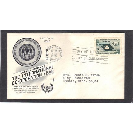 FDC Rose Craft 5c Peace and Progress (Cachet-Typed/A) CV39246