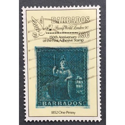 Barbados 1990 150th Anniversary of the Penny Black and World Stamp Expo, SG910