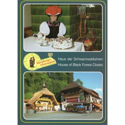 Hotel of Black Forest Clocks Cake Haus Der Schwarzwalduhren German Postcard