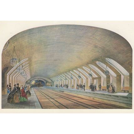 Baker Street Victorian London Tube Station Opening Postcard