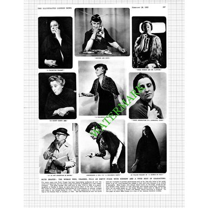 Ruth Draper Actress - 1953 Cutting