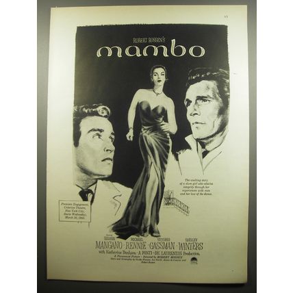 1955 Mambo Movie Ad - Robert Rossen's Mambo