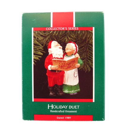 HALLMARK COLLECTORS SERIES HOLIDAY DUET HANDCRAFTED CHRISTMAS ORNAMENT 1989