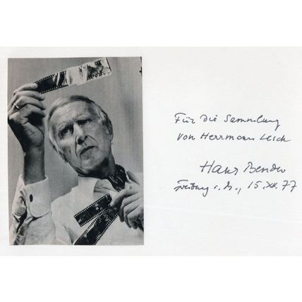 Hans Bender German Psychologist Ghost Paranormal Investigator Autograph
