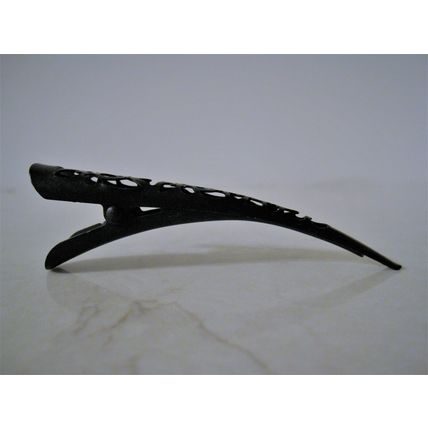 3 inch black filigree flower smaller alligator hair claw clip clamp