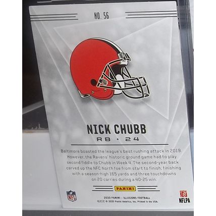 2020 Panini Illusions NICK CHUBB (Browns) Trophy Orange #40