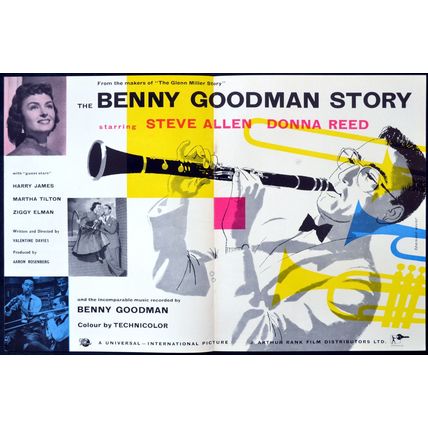 BENNY GOODMAN STORY 1956 Steve Allen, Donna Reed, Berta Gersten TRADE ADVERT