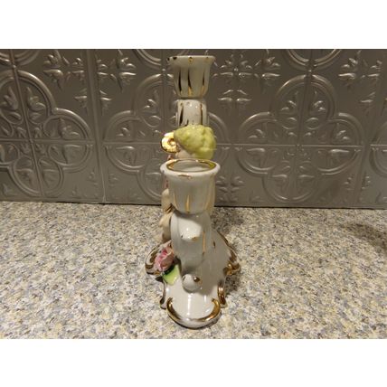 Painted China Double Candlesticks Made in Japan Cymbal player