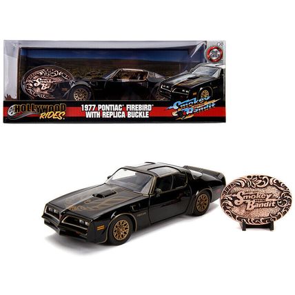 1977 Pontiac Firebird Trans Am Black with Replica Buckle "Smokey and the Band...