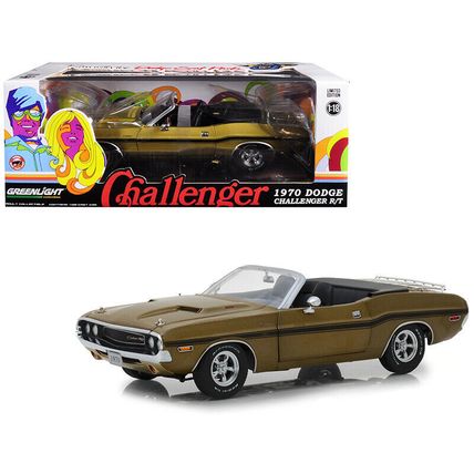 1970 Dodge Challenger R/T Convertible with Luggage Rack Metallic Gold with Bl...