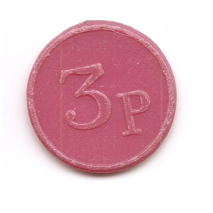 Edinburgh Corporation Transport - Three Pence Fare Token