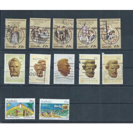 Australia stamps. 1983 Folklore - The Sentimental Bloke & Explorers used. (K908)