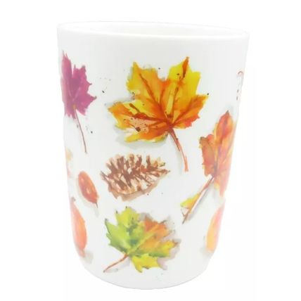 Autumn Leaves Fine China Mug Hello Autumn 10.5 CM Ceramic Gift Home Decor Drinks