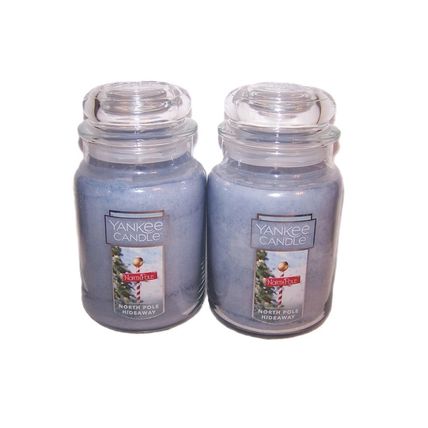 Yankee Candle North Pole Hideaway Large Jar Candle 22 oz each - Lot of 2