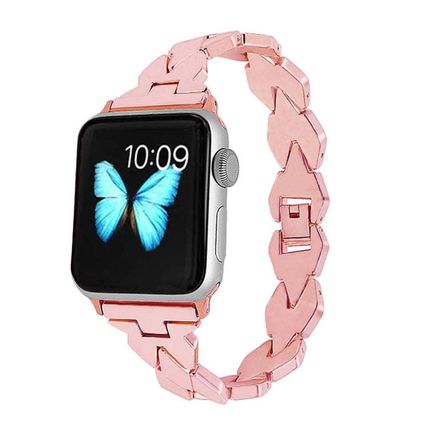 Apple Watch Series 5 & 4 40mm / 3 & 2 & 1 38mm Diamond Stainless Steel Band, For