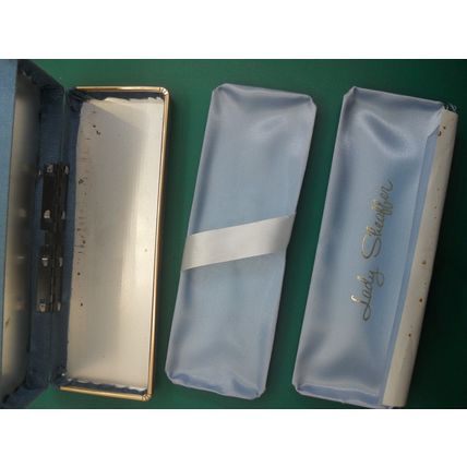 Lady Sheaffer 620 Brushed Steel With Florentine Fountain Pen & Pencil Boxed Set