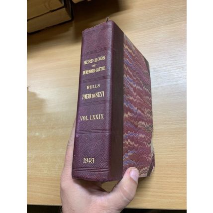 RARE* 1949 "THE HERD BOOK OF HEREFORD CATTLE" BULLS & COWS VOL 79 BOOK (P7)