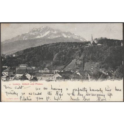 Gütsch und Pilatus, Luzern, 1906 - Edition Illustrato Luzern AK