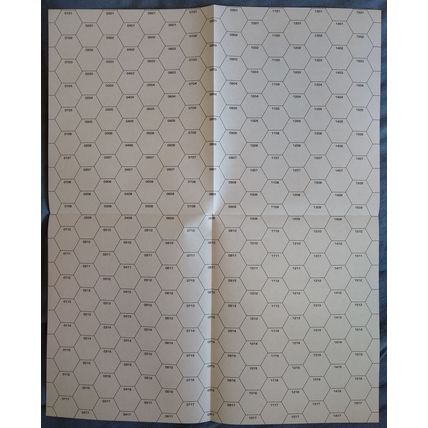 Unused BattleTech Paper Map CBT Desert Sinkhole #1 From Map Set Compilation #1