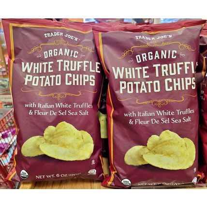 Trader Joe's Organic White Truffle Potato Chips 6oz 170g (2 Bags)