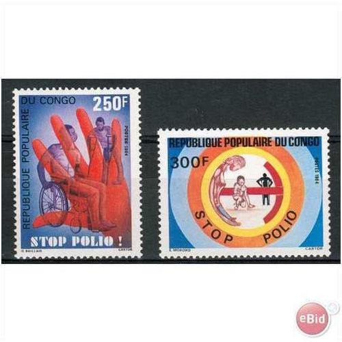 Congo (Brazzaville) 1984 - SG 970-971 - Anti Polio Campaign set - MNH