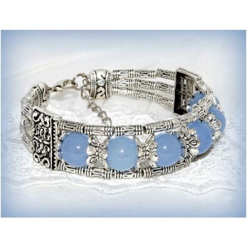 Sale Tibetan Silver Hill Tribe Style Clouds Beads Bracelet Bangle Jewellery 741