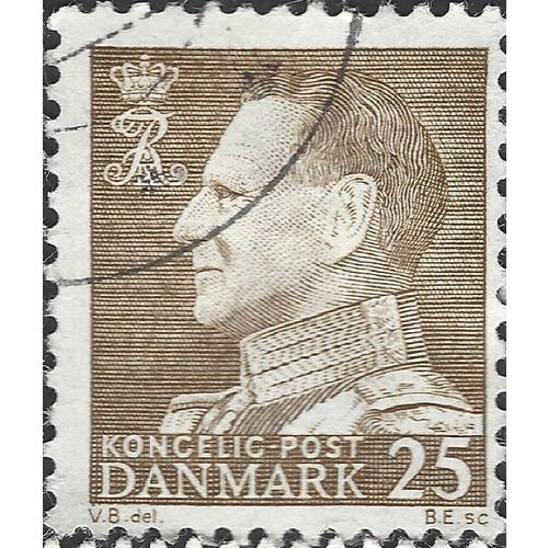 DENMARK, King Frederick IX, brown 1963, 25ore