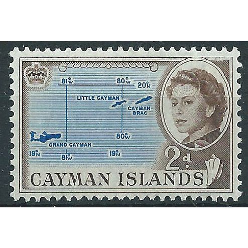 Cayman Islands 1962 SG168 2d Blue & Deep Brown Mounted MInt . . ..