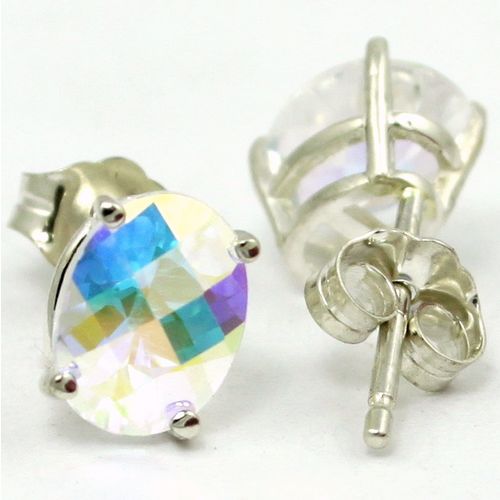 Mercury Mist Topaz, 925 Sterling Silver Post Earrings, SE002