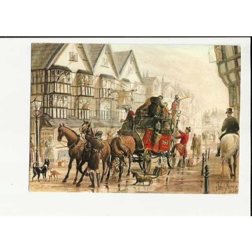 BRISTOL MAIL COACH Art Postcard by Post Office (SWPR 15a)