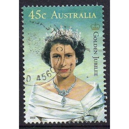 Australia 2002 Golden Jubilee of QEII - Portrait 1953 45c Used