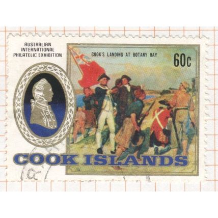 Cook Islands 1984 - 60c multi - Cook Landing at Botany Bay - used