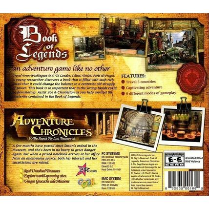 Book of Legends & Adventure Chronicles (PC/MAC-CD, 2010) - NEW in Jewel Case