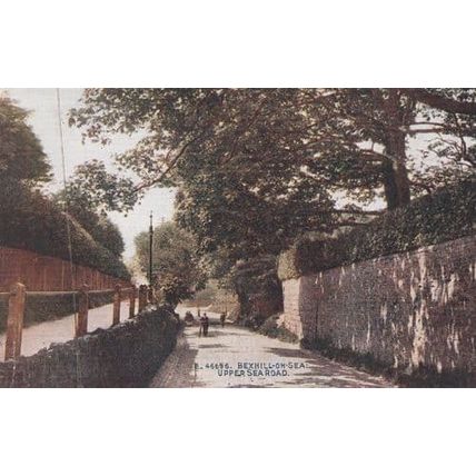 Bexhill Upper Sea Road Antique Old Postcard