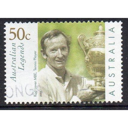 Australia 2003 Australian Legends - Rod Laver 50c Sheet Used