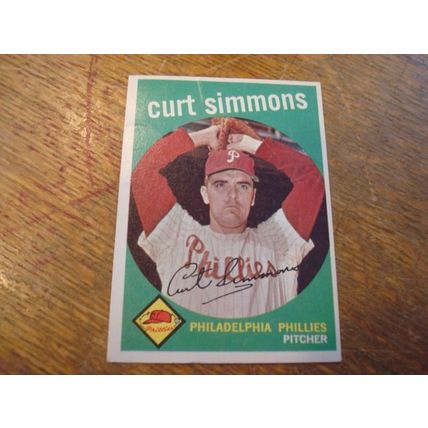 1959 Topps, CURT SIMMONS, #382, Phillies