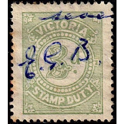 Australia Victoria 3d Stamp Duty Used VIC 5