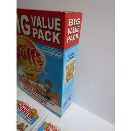 Quaker - Sugar Puffs 2009 Cereal Box Honey Monster Comics Set of 3