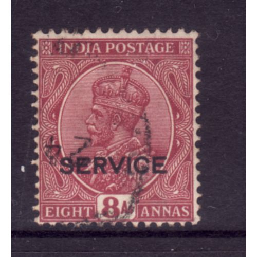 INDIA 1926 SG O115 8a REDDISH PURPLE Opt'd SERVICE FINE USED #3