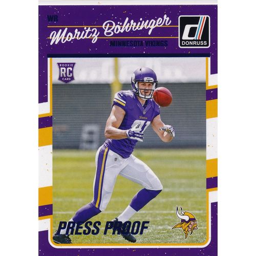 2016 Donruss Football Press Proof Blue 333 Moritz Bohringer RC Minnesota Vikings