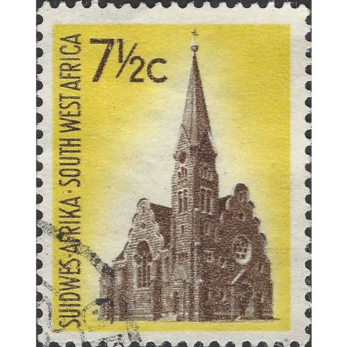 SOUTH WEST AFRICA, German Lutheran Church, yellow 1961, 7½c