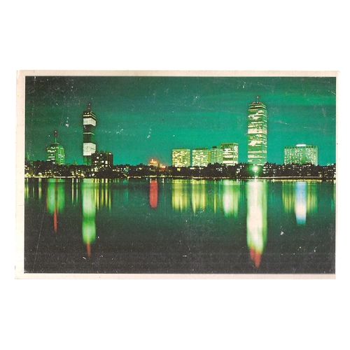 BOSTON, MASSACHUSETTS USA used postcard 1981 Weston-Super-Mare postmark =