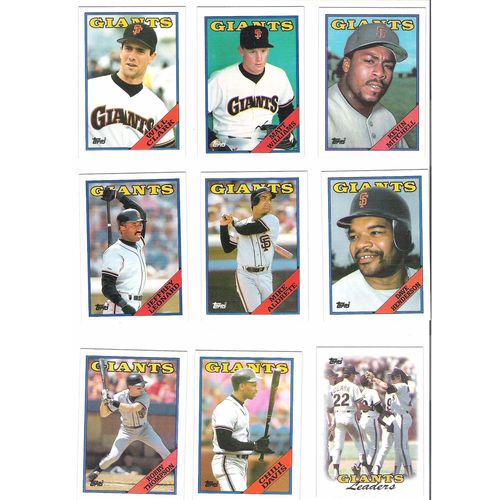  1990 Fleer with Update San Francisco Giants Team Set