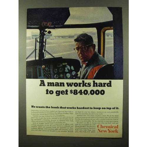 1966 Chemical New York Ad - A Man Works Hard