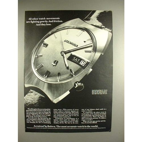 1969 Bulova Accutron Date and Day M Watch Ad