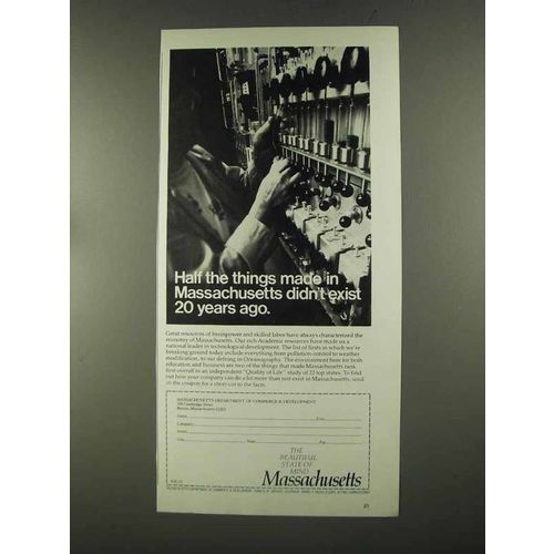 1972 Massachusetts Commerce & Development Ad - Exist