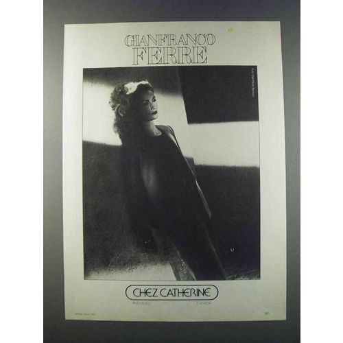 1981 Chez Catherine Gianfranco Ferre Fashion Ad