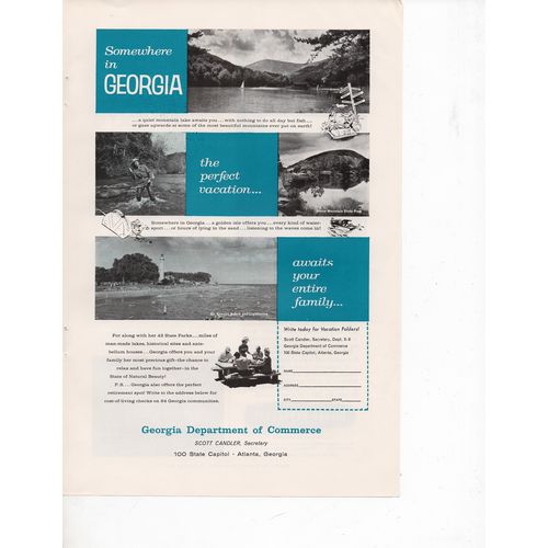 Georgia Full Page Print Ad May 1958